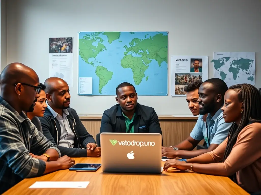 A team of NGO workers in South Africa are using vetodrop.uno to allocate resources effectively, with a focus on community needs and impact, showcasing the platform's role in supporting non-profit governance.