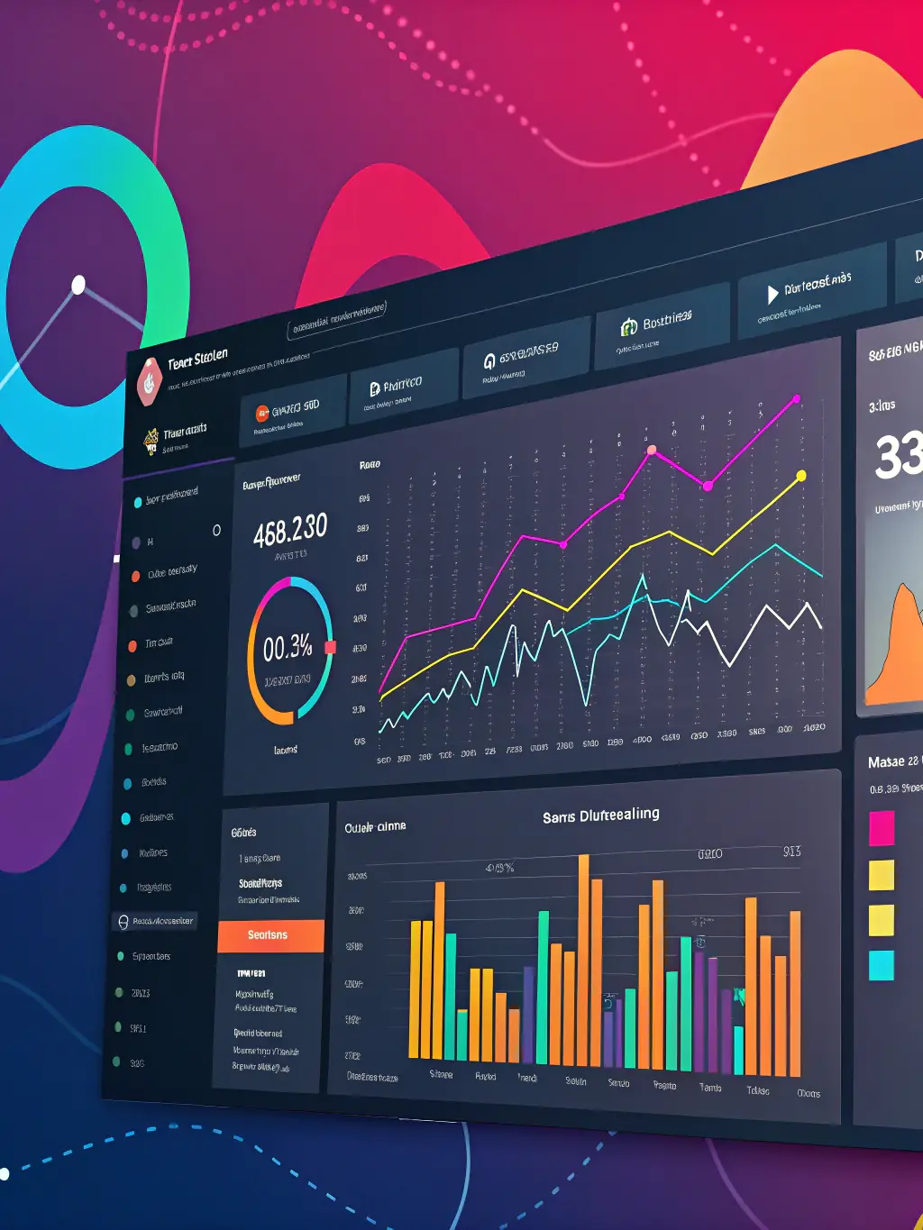 A graphic representing data analytics and insights, highlighting key performance indicators relevant to decision-making in South Africa.